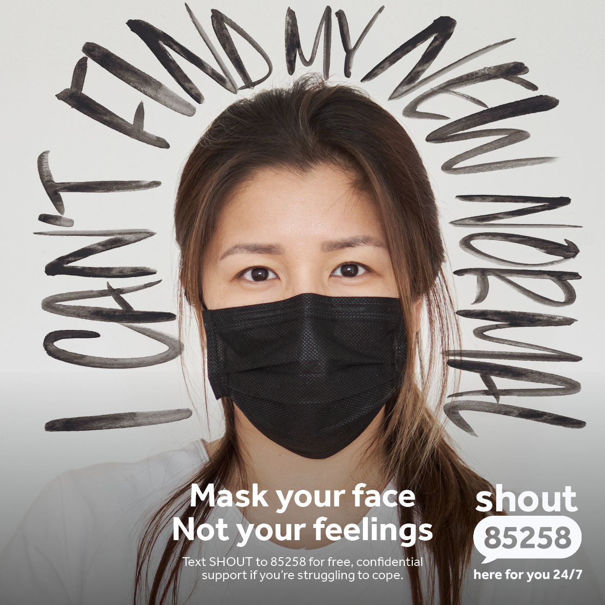 How to tell someone you re struggling with mental health World Mental Health Day 2020 Mask Your Face Not Your Feelings Shout 85258